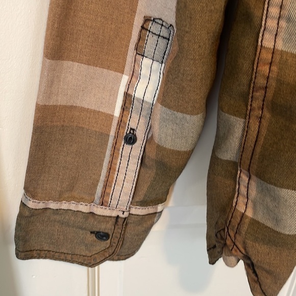 Levi’s Plaid Button Down Shirt Brown Size Large - Picture 8 of 10